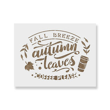 Fall Breeze Stencil - Durable  Reusable Mylar Stencils