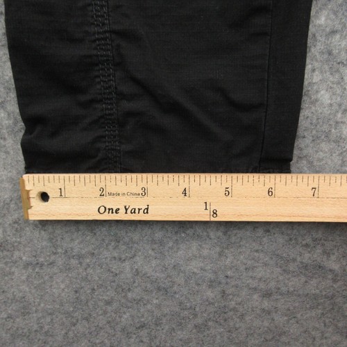 Chicos Womens Pants 0.5 Black Solid Zip Tapered Leg Mid Rise Cotton Stretch - Picture 8 of 12