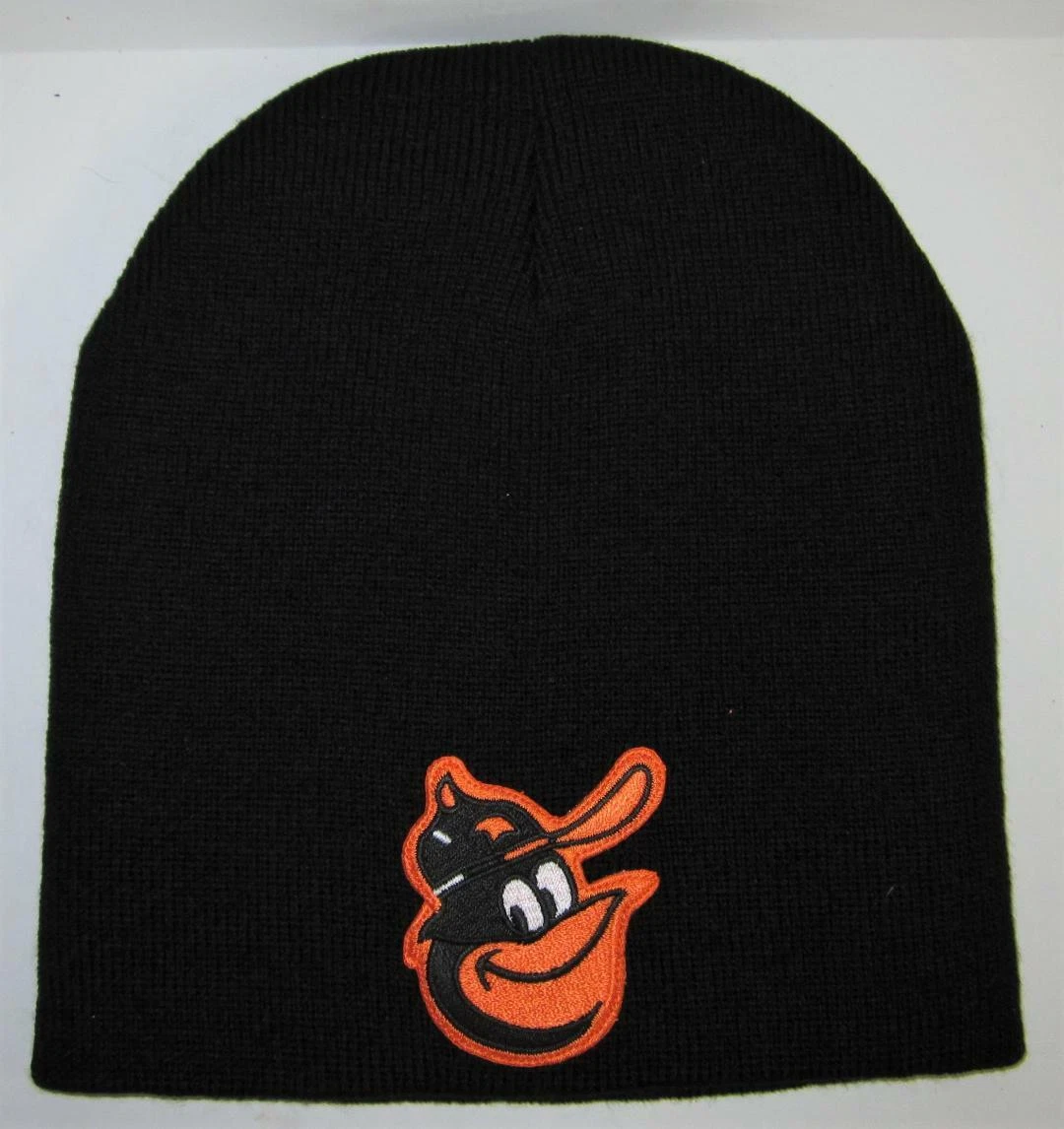 Baltimore Orioles Beanie Knit Hat CLASSIC M.L.B PATCH/LOGO