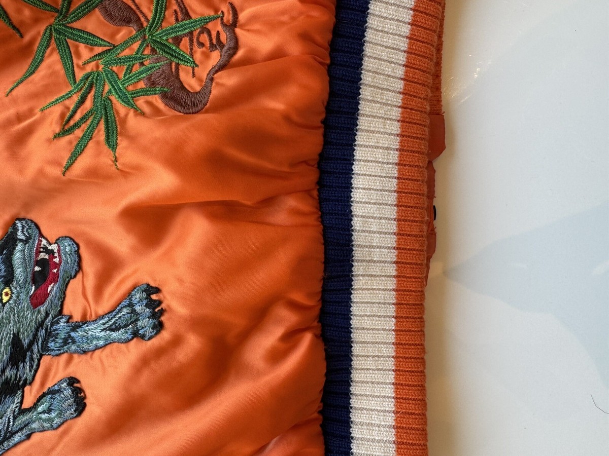 Gucci Kids Blue & Orange Tiger Bomber Jacket | eBay