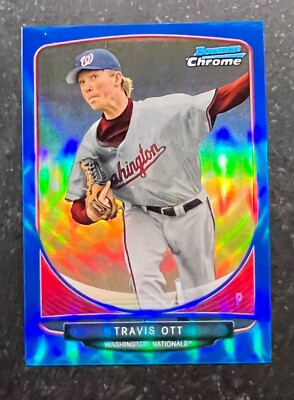 2013 Bowman Chrome Minis - Travis Ott #251 Blue Refractor /99 (RC