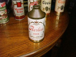 PEERLESS BEER NON-IRTP NO ALCOHOL STATEMENT CONE TOP BEER CAN LA CROSSE WIS