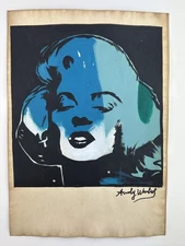 Andy Warhol COA Art Painting Original Drawing Vintage Paper Signed