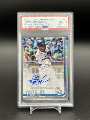#ad 🔥👀 2019 Topps Chrome Update Fernando Tatis Jr .Rookie Debit Auto PSA 9 👀🔥 $385.00