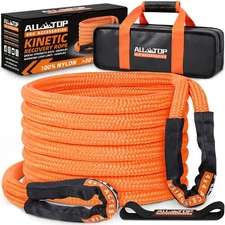 Kinetic Recovery Rope, 48000Lbs, 1in x 20ft, Heavy Duty 30+% Elasticity, 16000L