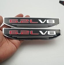 Fits For 2019-2026 1500 6.2l V8 Insert Side Fender Vent Metal Emblems Pair
