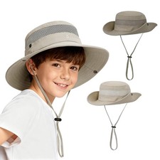 Kids Sun Hat UPF 50 Wide Brim UV Protection For Boys Girls Summer Beach Cap