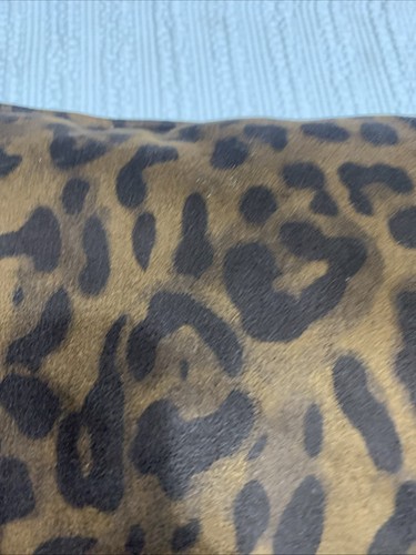 Black And Brown Cheetah Leopard Print Pillow 16” X 16” Square Faux Skin New - Picture 7 of 14