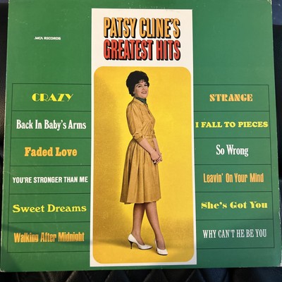 Vintage Patsy Cline's ''Greatest Hits'' (Vinyl Record) compilation LP Crazy 