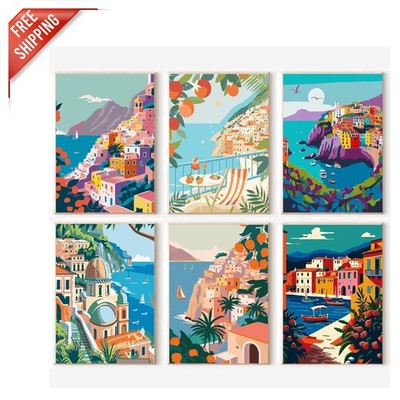 DIY 6-Piece Paint by Numbers Kit - Perfect Gift for Art Lovers & Collectors