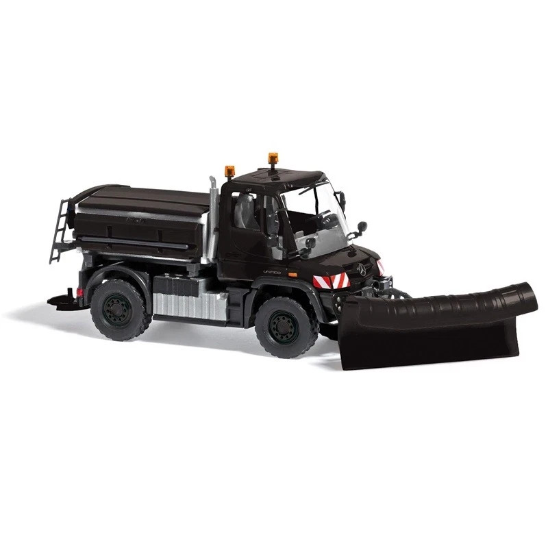 Unimog U430 Busch 50933 miniature service hivernal noir pour diorama HO