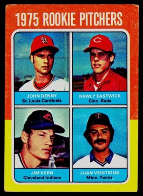 1975 Topps #621 1975 Rookie Pitchers Denny/Eastwick/Kern - POOR