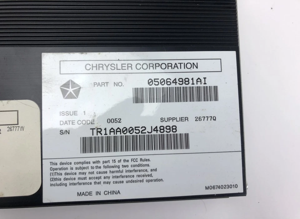 Amplificateur Audio CHRYSLER 300C II VA2276032 5064981AG 05064981AB 05064981AC - Photo 4/4