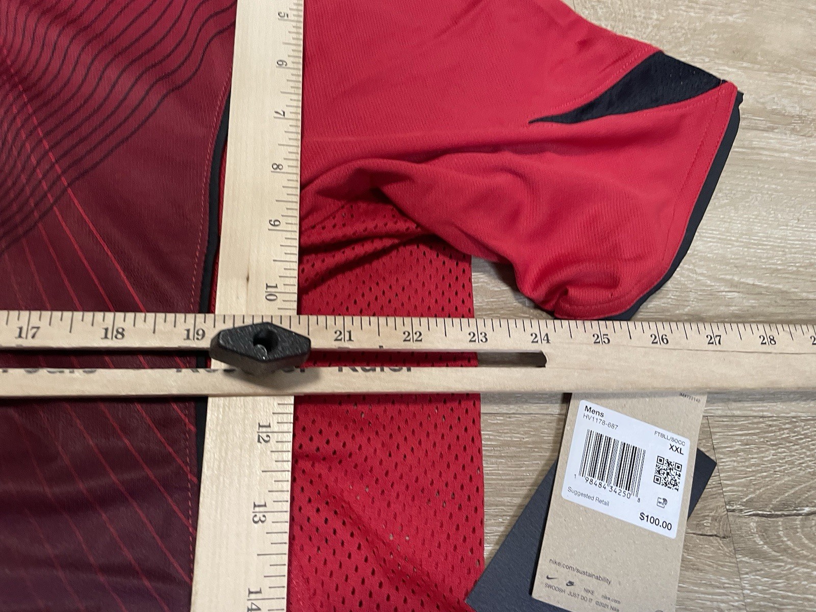 Nike Total 90 Dri-Fit Soccer Jersey Mens Size 2XL Retro Y2k Loose Fit HV1178-687 thumbnail 6