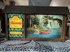 VINTAGE 1960s HAMM'S BEER SCENE-O-RAMA MOTION SIGN,  W/ WATERFALL CAMP READ