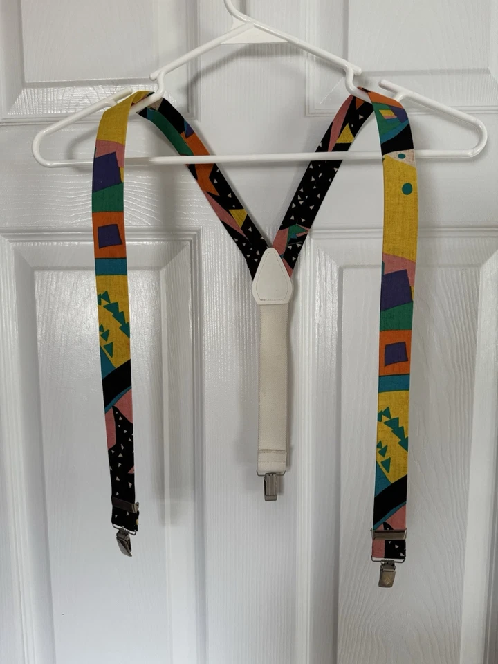 Vintage Levi's Y Back Suspenders ~ Multi colored - Image 2 of 4