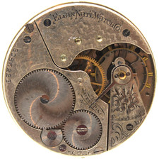 1900 ELGIN POCKET WATCH MOVEMENT 8356223 GRADE 211 16s 7j ES