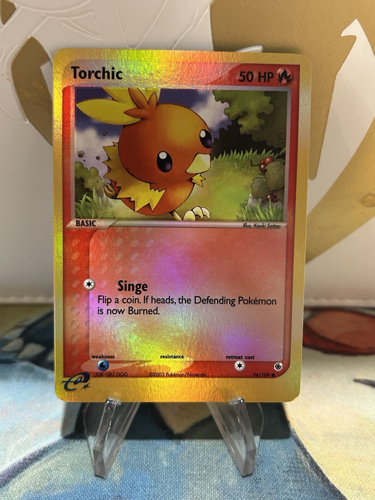 Torchic 74/109 Ruby and Sapphire Reverse Holo NM