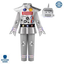 Robot Costume for Kids Toddler Boys Silver Futuristic Halloween Cosplay Top