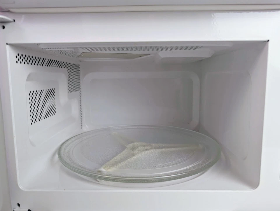 Microondas carrusel Sharp media pinta R-120DP, púrpura raro, funciona excepto para pantalla Foto 3 de 4