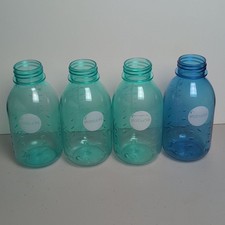 Vintage Starbucks 1000ml Cold Drink Bottle Lot of 4 Teal Green Blue No Lids