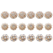 6PCS Button Covers For Women Bling Rhinestone Shirt Button Clips