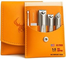 5-in-1 Nail Clippers Set for Men Women - Ultra Sharp Stainless Silvery