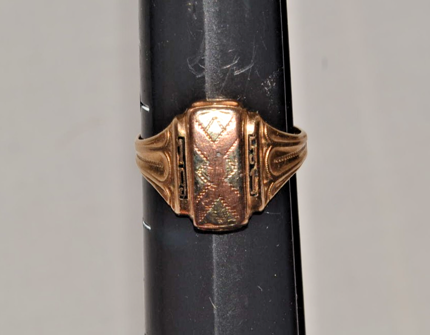 Vintage 1951 High School Class Ring HERFF-JONES 10K Tri-Colored 