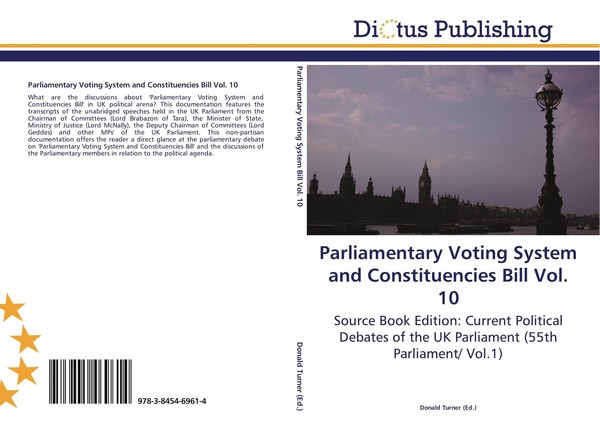 Parliamentary Voting System And Constituencies Bill Vol. 10 Donald Turner-image