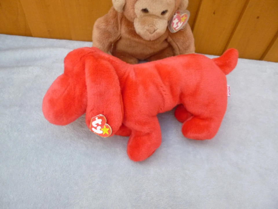 Bundle of 3 Ty Soft Plush Toys Beanie Buddies Rufus Rover Dog Bongo Monkey - Image 4 of 4