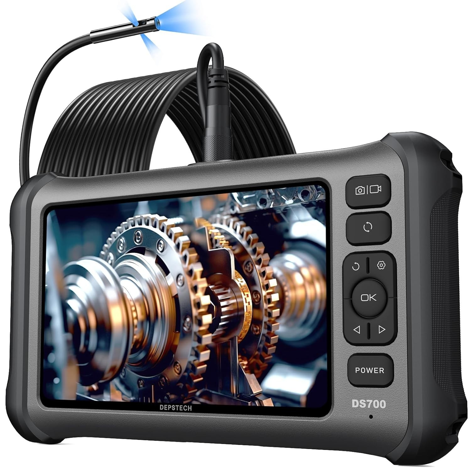 DEPSTECH DS700 SE Triple-Lens Digital Borescope Inspection 7'' IPS Camera 16.5ft