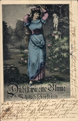 Ak Du bist wie eine Blume, Frauenbildnis - 4418111