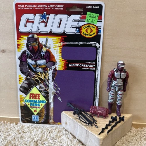 Night Creeper G.I. Joe 1990 COMPLETE w/ CARDBACK New O Ring