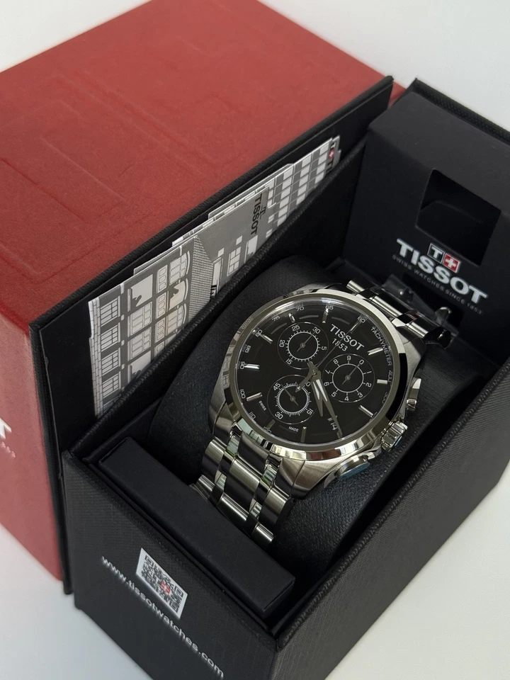 Tissot Couturier Chronograph Black Dial Men's Watch T0356171105100 41 mm. - Image 4 of 4