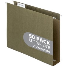 50 Extra Capacity Hanging File Folders Heavy Duty Expanding Hang Folders With 2 