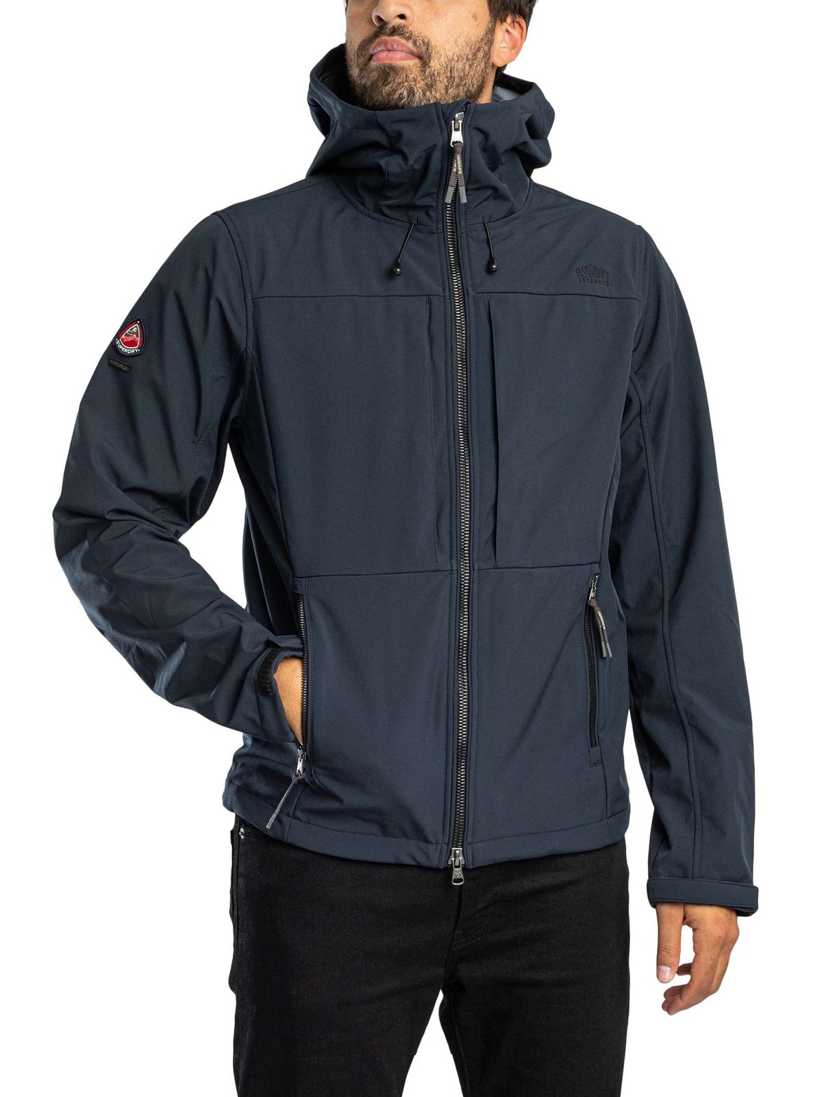 Superdry Men's Blue Hooded Sweatshirt Softshell Tech - Image 2