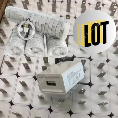  Fast Charger For iPhone 6 7 8 11 12 13 14 USB A Wall Charger Adapter Cable Lot