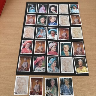 Postage Stamps Queen Mums 95th Birthday Used