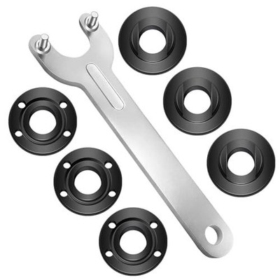 7PCS Angle Grinder Nut & Wrench Kit, Premium 5/8-11 Thread Flange Metal Lock Nut