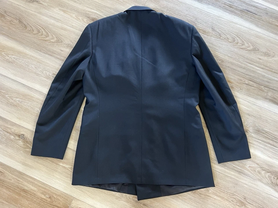 VTG Lord & Taylor Blazer Jacket Double Breasted 90s Black Classic Business 42L - Image 2 of 4