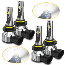 4/8x 9005 9006 LED Headlights Kit Combo Bulbs High Low Beam Super White 6500k