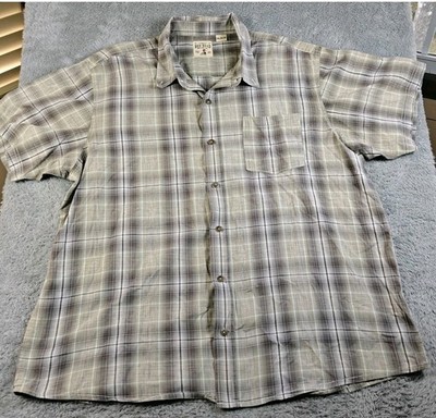Red Head Brand Men's Short Sleeve Multicolor Plaid Vented Shirt Size 2XL