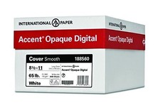 Accent Opaque White 8.5” x 11” Cardstock Paper, 65lb, 176gsm – 2,500 Sheets (10