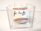 Josh Hamilton Signed Official Major League Baseball Texas Rangers Wilson Case
