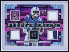 2023 Panini Spectra Josh Downs RC Building Blocks Neon Pink Patch /15 Colts