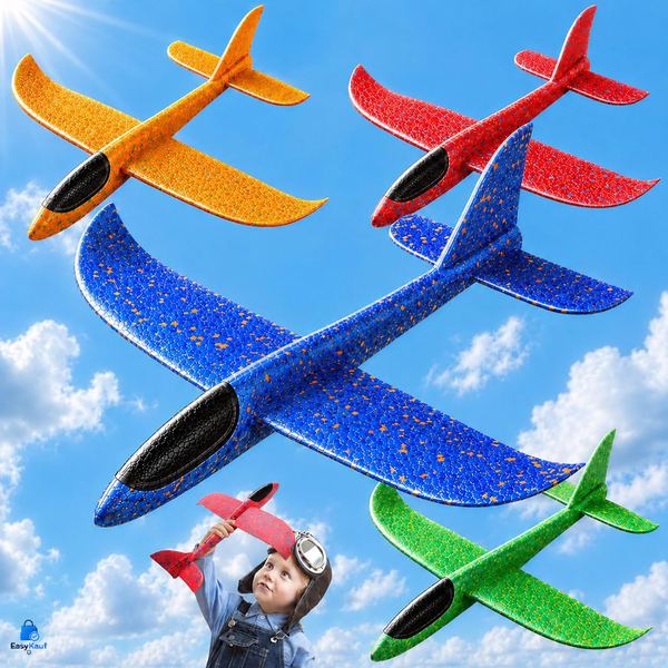 Styroporflieger Kinder 4 StüCk Wurfgleiter Spielzeug FüR Draussen, Ab 3-12 Jahre-image