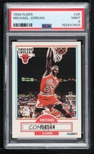 1990 Fleer Michael Jordan (Black Line Above Biographical Information) PSA 9 MINT