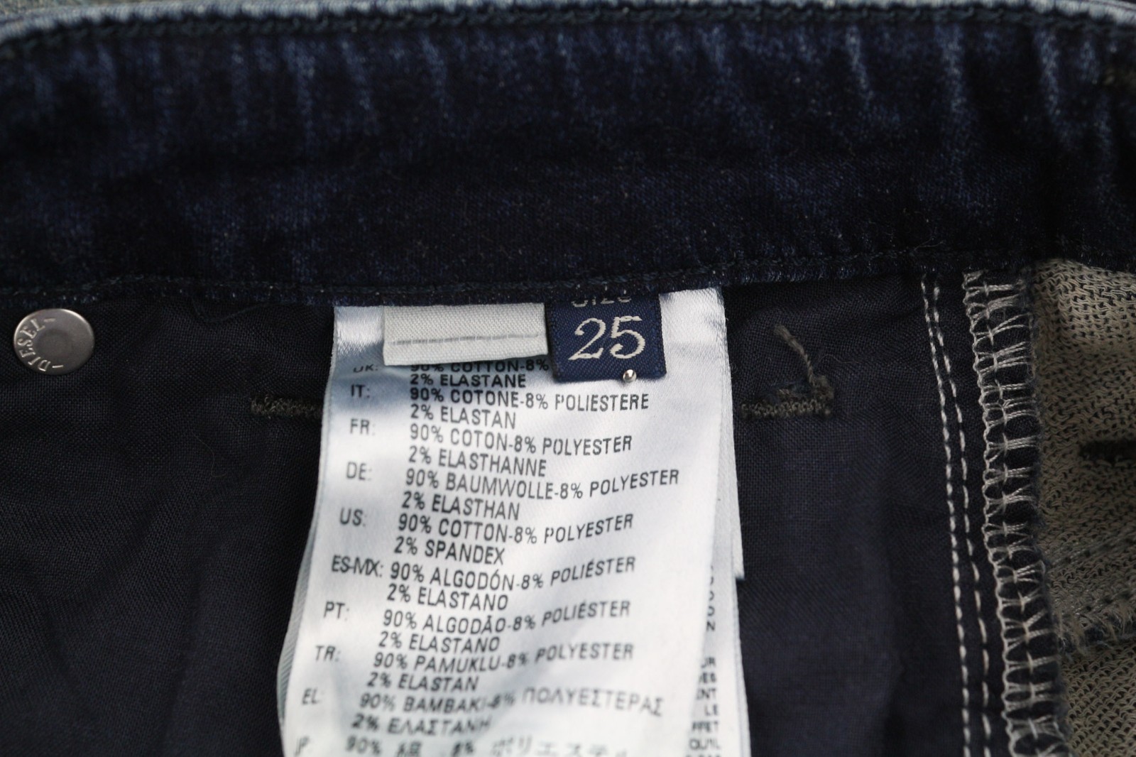 Diesel Eazee-NE 0662K Women's Jeans W25 Blue Jog Sweat Boyfriend Cropped Style image 9