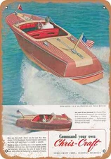 METAL SIGN - 1946 Chris-Craft Boats - Vintage Look