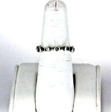 Silpada 925 Silver "Roundabout" CZ Eternity Stack Ring Sz 5.75 #R2063 [043 Wey]